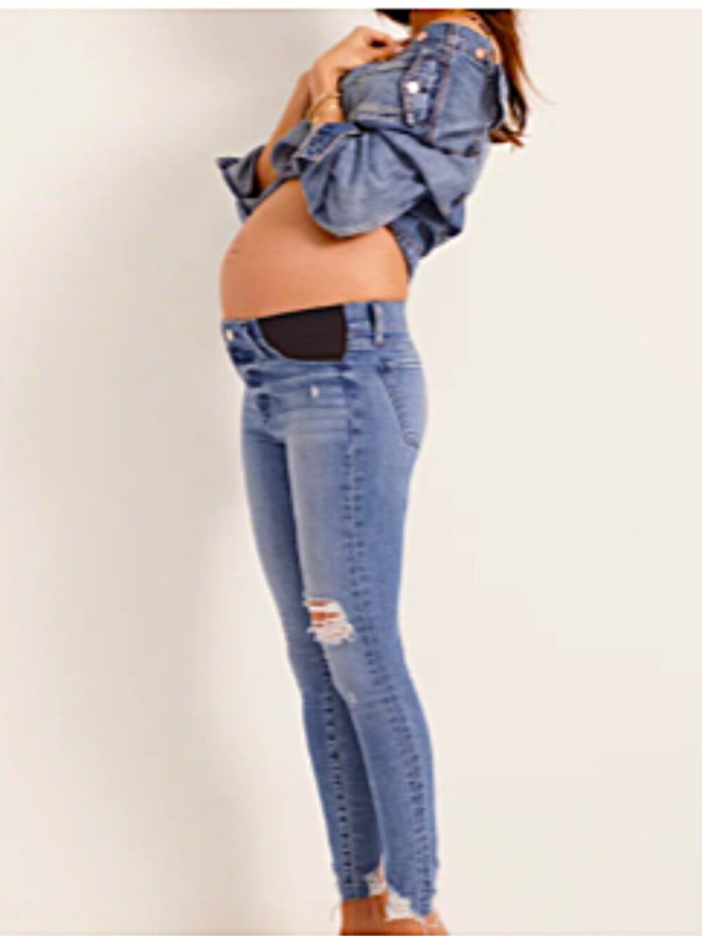 JOE'S The Icon Rookie Mid Rise Skinny Ankle Maternity Stretch Jean--NWT--25